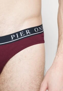 Pier One BRANDED WAISTBAND BRIEFS 3 PACK - Slip - Dark Blue /green/bordeaux -Pier One 208437927cd54529b2ae47a824e20a21