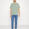 Pier One 5 PACK - T-Shirt Basic - Mint/off-white/khaki