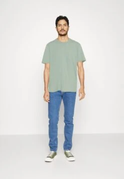 Pier One 5 PACK - T-Shirt Basic - Mint/off-white/khaki