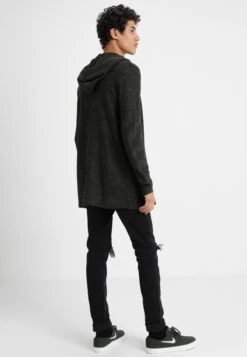 Pier One Strickjacke - Black/olive -Pier One b1c42fa61d4b4b0ab71ca3de14a4aa30