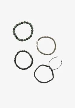 Pier One 5 PACK - Armband - Silver-coloured, Black -Pier One fa4c68e061e246fbbcc8381fd76aa6cb