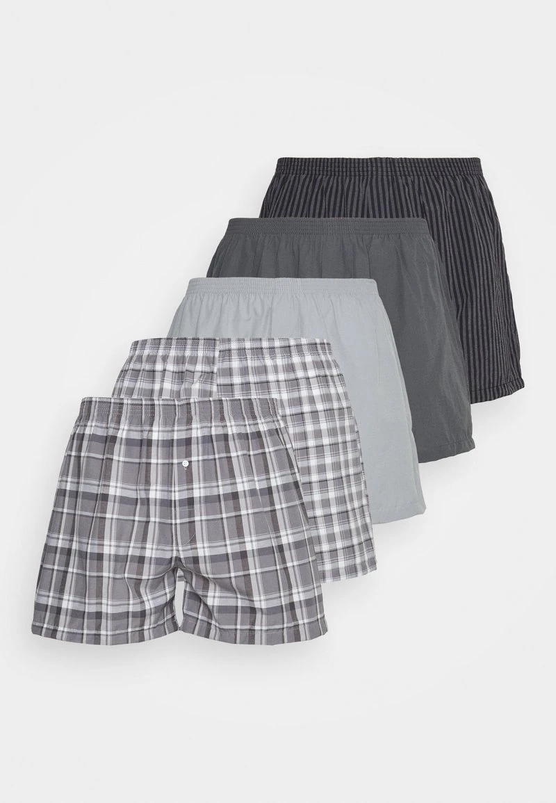 Pier One 5 PACK - Boxershorts - Black/grey/white 1 Pier One 5 PACK - Boxershorts - Black/grey/white